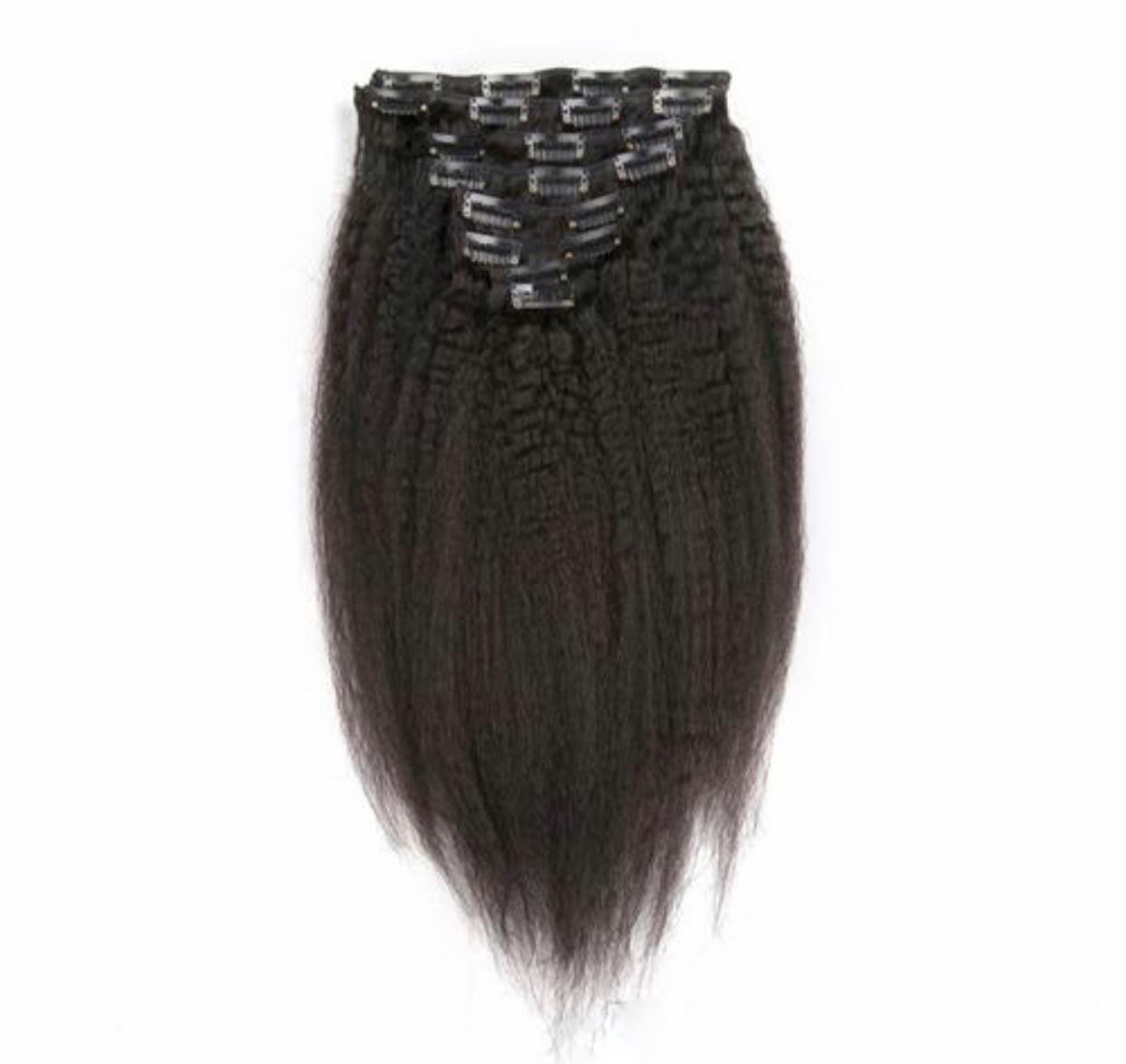Kinky Straight Clip-In Hair Extensions 200grams – Textura Natural y Volumen Real