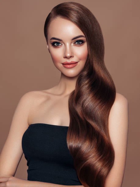 Extensiones ondas largas castano
