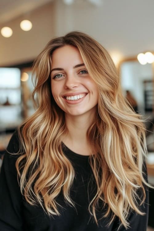 Highlights rubios en salón