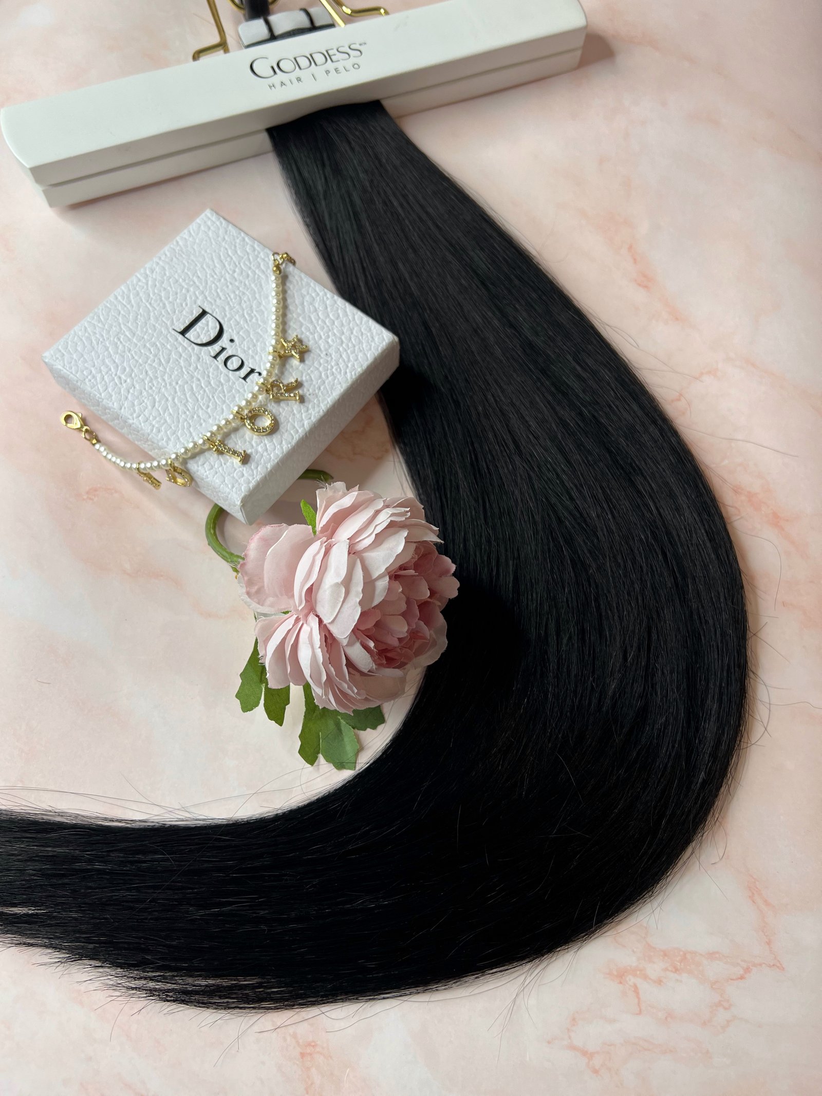 Goddess Hair Weft Premium Dark Colors 100 g (extensiones de cortina cosidas)